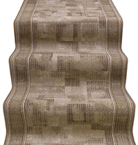 Passatoia Scala Scalinata Ingresso 67x280 Cm Bordata Tappeto Corridoio Gradini Antiscivolo Marrone