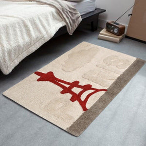 Tappeto Bagno Città Puro Cotone Assorbente 55x90 Cm Camera Scendiletto Morbido Paris