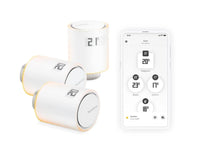 Netatmo Pack 3 Valvole Termostatiche WiFi.Controllo Remoto. Risparmio Energetico