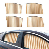 KIT 4 TENDA TENDINA PARASOLE RAGGI UV MAGNETICA AUTO ANTERIORE POSTERIORE BEIGE