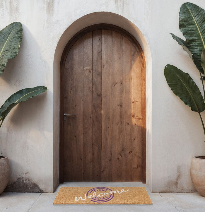 Zerbino Cocco Naturale Antiscivolo 25x75 cm Tappeto Casa Porta Ingresso Entrata Esterno - A