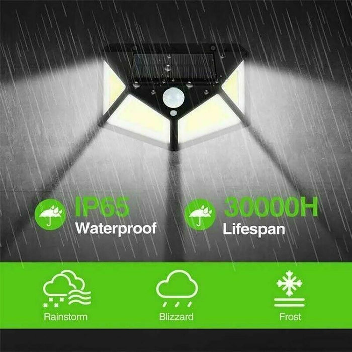 FARETTO ESTERNO CON LUCE LED COB PANNELLO SOLARE SENSORE DI MOVIMENTO TE-B0518