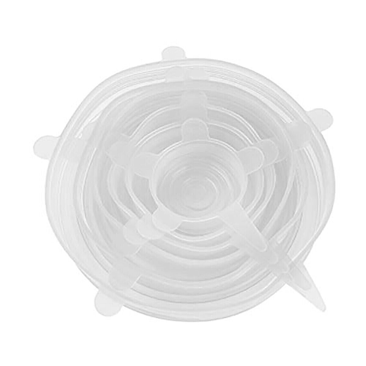 SET DA 6 COPERCHI IN SILICONE ESTENSIBILI DI DIVERSE DIMENSIONI MICROONDE FRIGO