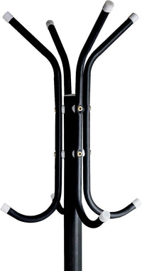 Appendiabiti Ingresso 12 Ganci Attaccapanni Nero Metallo Salvaspazio Da Terra Stand Piantana