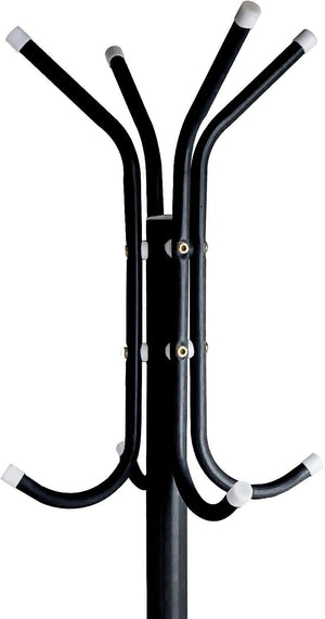 Appendiabiti Ingresso 12 Ganci Attaccapanni Nero Metallo Salvaspazio Da Terra Stand Piantana