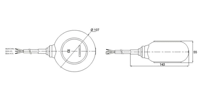 Interruttore galleggiante per pompa sommersa tonda 2 m 250 v 16 a 16_0001218