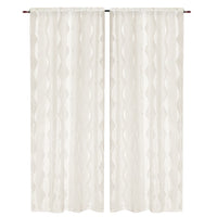 Tende Finestre Porte Interno Elegante Chic Tessuto Strass Brillantini Coppia 2 pz Beige 60x240 Cm