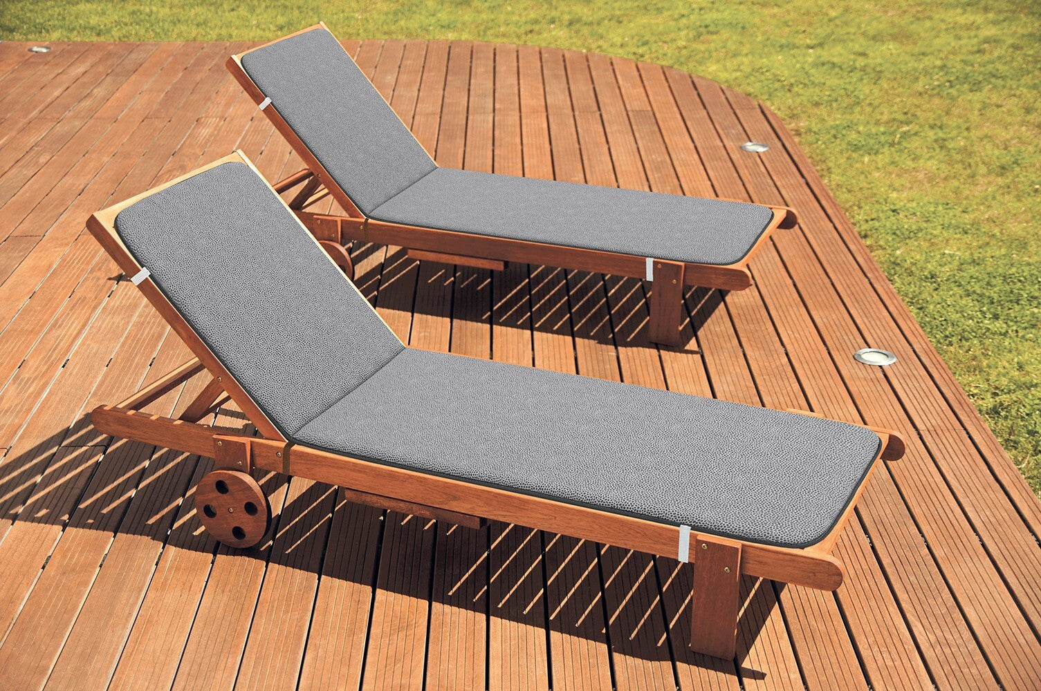 Cuscino Sdraio Giardino Morbido Materassino Lettino Prendisole Pieghevole Maculato Elegante Grigio