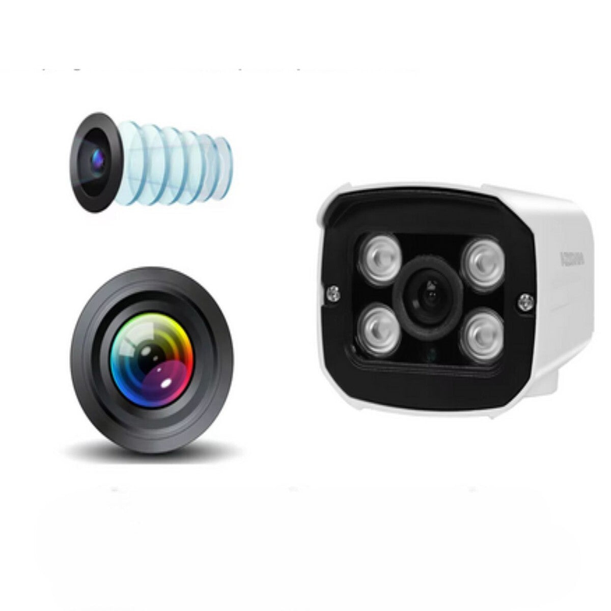 TELECAMERA VIDEOSORVEGLIANZA WIRELESS 4 LED 3.6MM 2MPX APP IP66 JT-82047