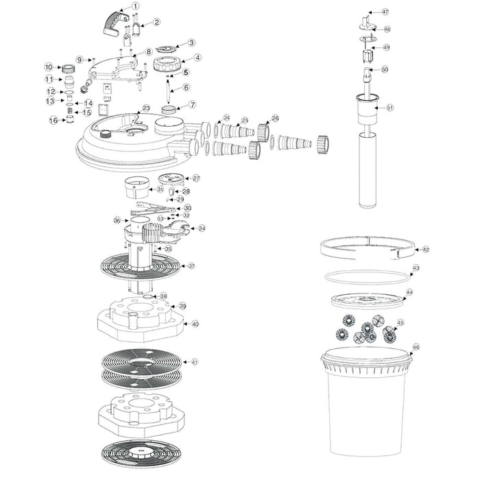 Filtro UV per stagno a pressione 11 Watt 10000 litri facile pulizia 16_0001936