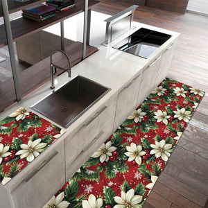 Tappeto Cucina Natale Pvc 51x340 cm Antimacchia Passatoia Antiscivolo Antisfilo Lavabile Dis_NE
