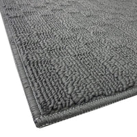 Tappeto Bagno 3D Morbido Assorbente Antiscivolo Lavabile Scendiletto Camera 45x75 Cm Antracite