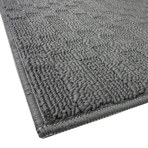 Tappeto Bagno 3D Morbido Assorbente Antiscivolo Lavabile Scendiletto Camera 45x75 Cm Antracite