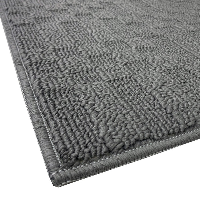 Tappeto Bagno 3D Morbido Assorbente Antiscivolo Lavabile Scendiletto Camera 45x75 Cm Antracite