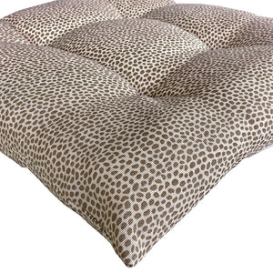 Set 4 Cuscini Sedia Cotone Maculati Morbidi Universali Lavabili Coprisedia Imbottituta Ovatta Marrone