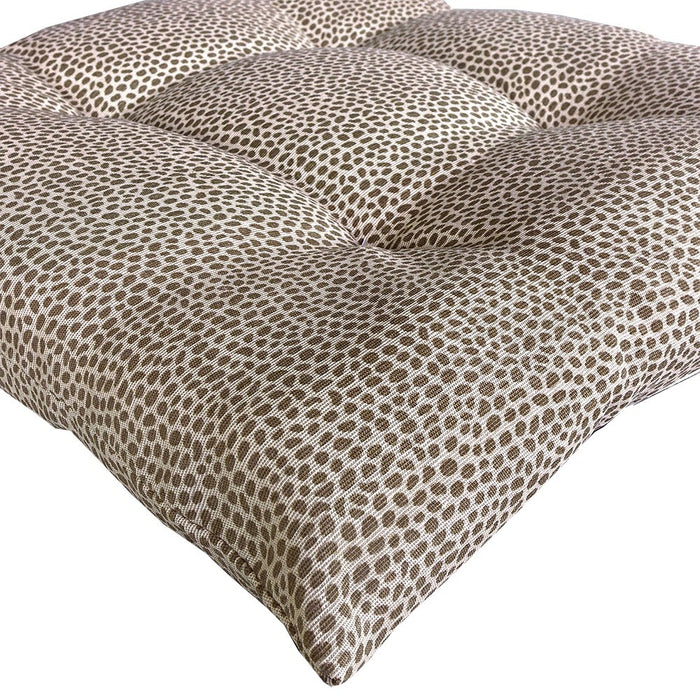 Set 4 Cuscini Sedia Cotone Maculati Morbidi Universali Lavabili Coprisedia Imbottituta Ovatta Marrone