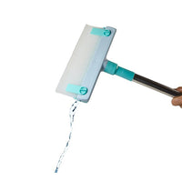 LAVAVETRI MICROFIBRA ASTA SILICONE PULIZIA FINESTRE VETRI SUPERFICI LISCE CASA