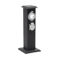 Colonnina Energy 2 prese di corrente esterne con timer in metallo IP44 16_0002280