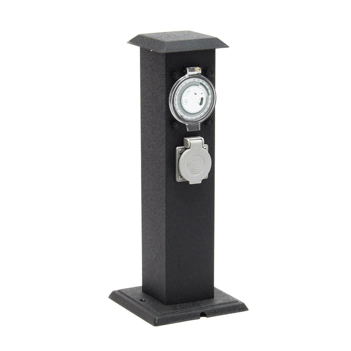 Colonnina Energy 2 prese di corrente esterne con timer in metallo IP44 16_0002280