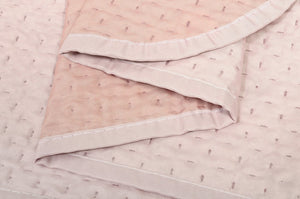 Trapunta Double Face 200x255 cm Coperta Morbida Copriletto Tinta Unita Rosa