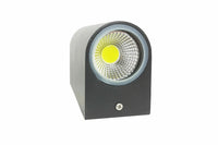 APPLIQUE DOPPIO LED 10W NERO LAMPADA LUCE FREDDA PARETE UP DOWN FARETTO ESTERNO