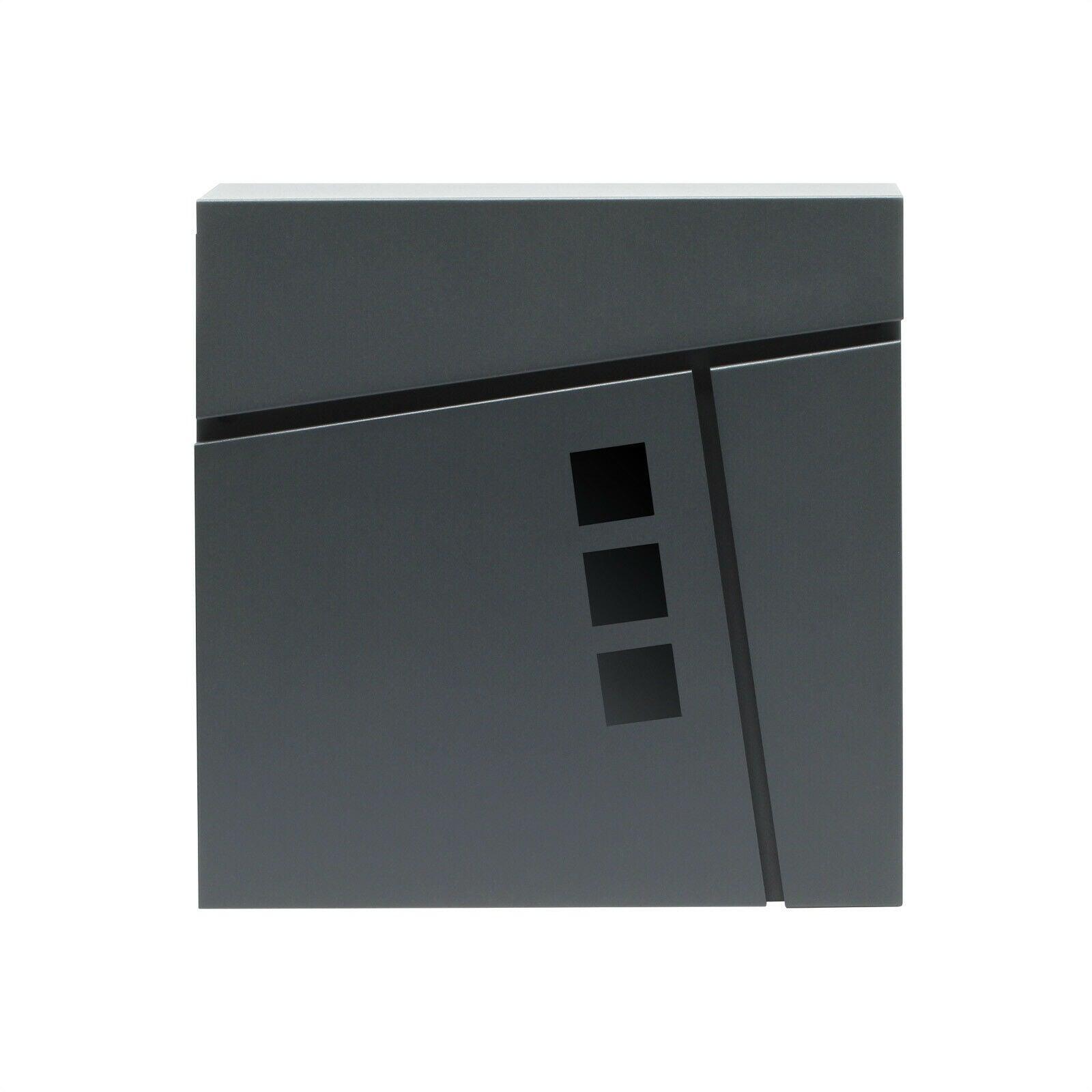 Cassetta postale di design portariviste per giornali in acciaio zincato antracite 16_0000100