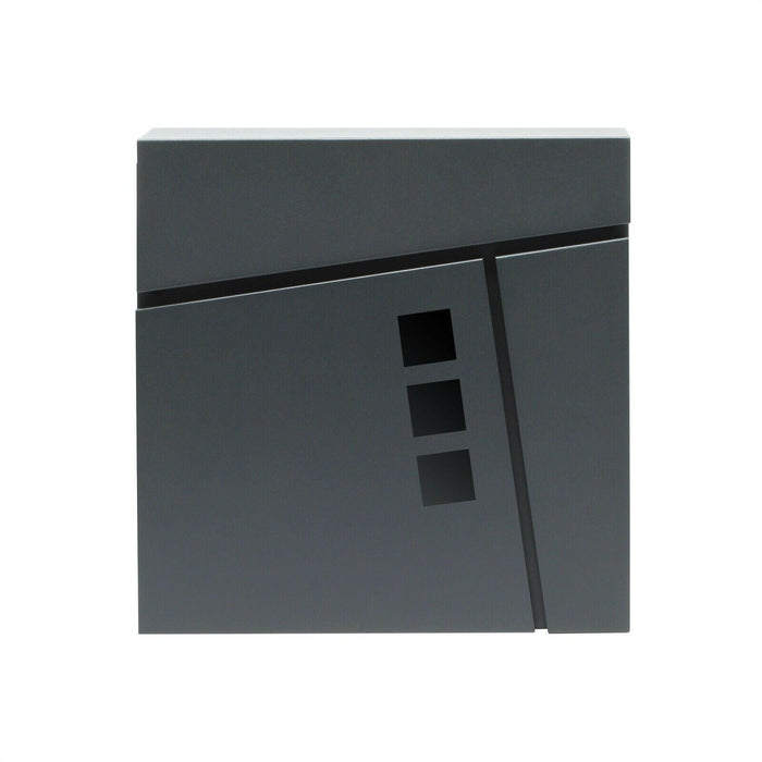 Cassetta postale di design portariviste per giornali in acciaio zincato antracite 16_0000100