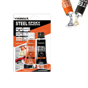 ADESIVO COLLA EPOSSIDICO METALLO VISBELLA 5 MIN IMPERMEABILE FORABILE ACCIAIO