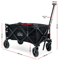 Carrello da trasporto pieghevole protezione solare diavolo trasporto spiaggia giardino nero 16_0000762