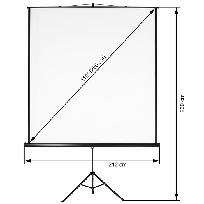 Schermo di proiezione videoproiettore con treppiede 203 x 203 cm 08_0000408