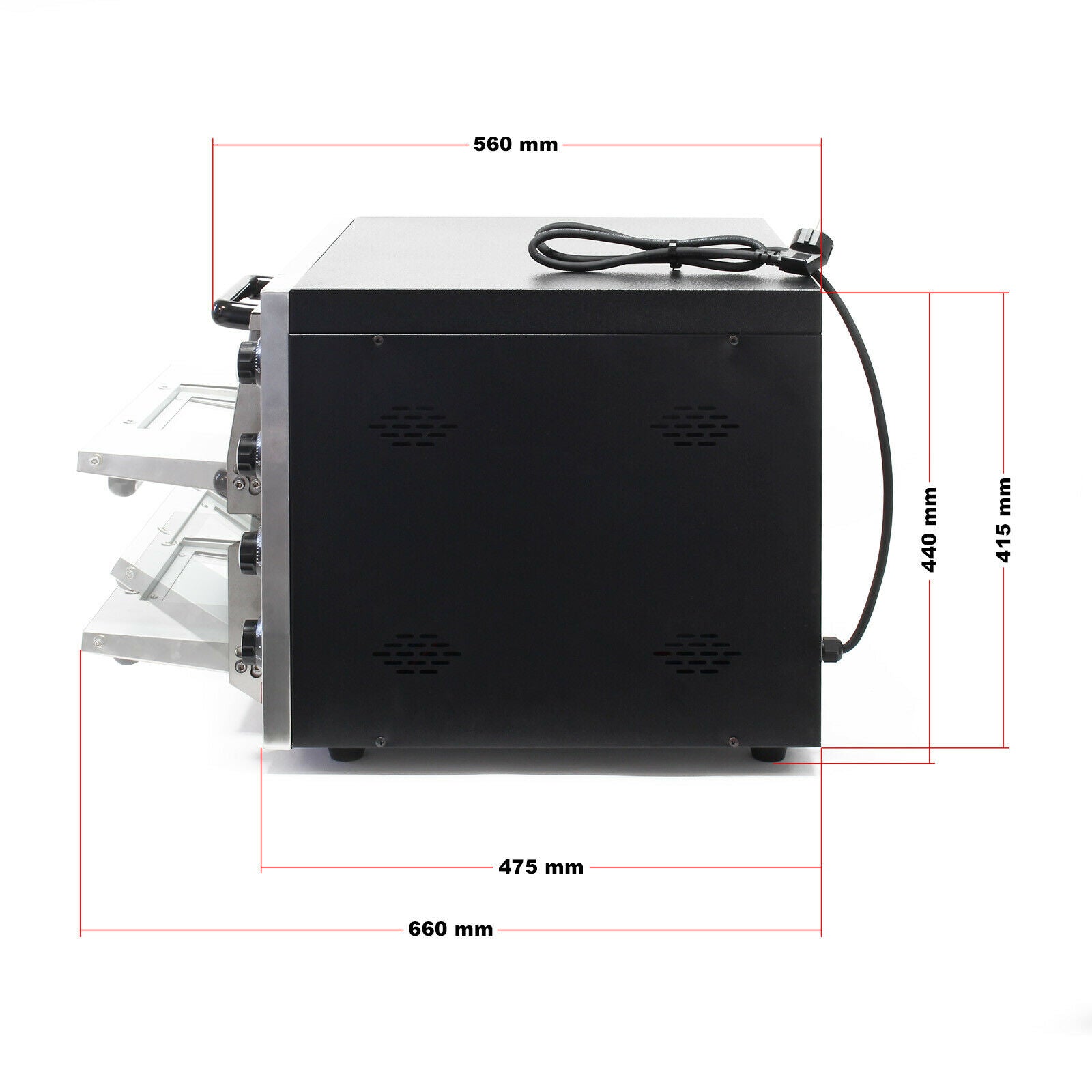 Forno pizza 3000 watt 2 stadi acciaio raffinato alimentare pietra refrattaria per pizza 16_0002440