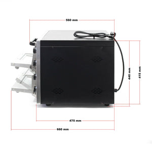 Forno pizza 3000 watt 2 stadi acciaio raffinato alimentare pietra refrattaria per pizza 16_0002440