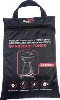 Copertura Protettiva Da Esterno Ø 70X80H Cm Per Barbecue Tondo Resistente all'Acqua e Raggi UV colore nero C2438107