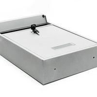 Cassetta postale di design da parete in acciaio zincato 21,5 x 9 x 32 cm argento 16_0000072