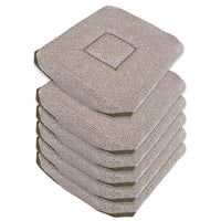 Set 6 Cuscini Sedia Cotone Con Alette Lavabili Morbidi Universali Moderni Coprisedia Maculati Marrone