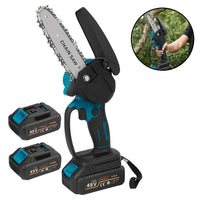 MINI MOTOSEGA 6" PORTATILE RICARICABILE A BATTERIA 48V POTATURA LEGNO SEGA 08206