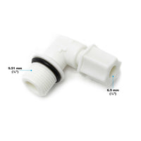 Tubo di collegamento Jaco 90° 6,5 mm (1/4