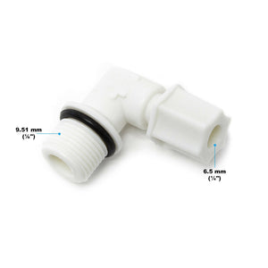 Tubo di collegamento Jaco 90° 6,5 mm (1/4