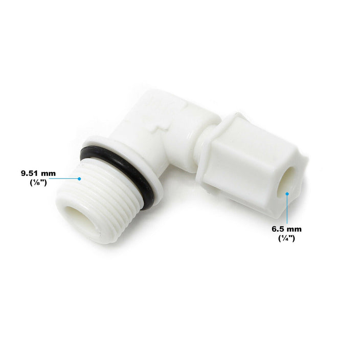 Tubo di collegamento Jaco 90° 6,5 mm (1/4