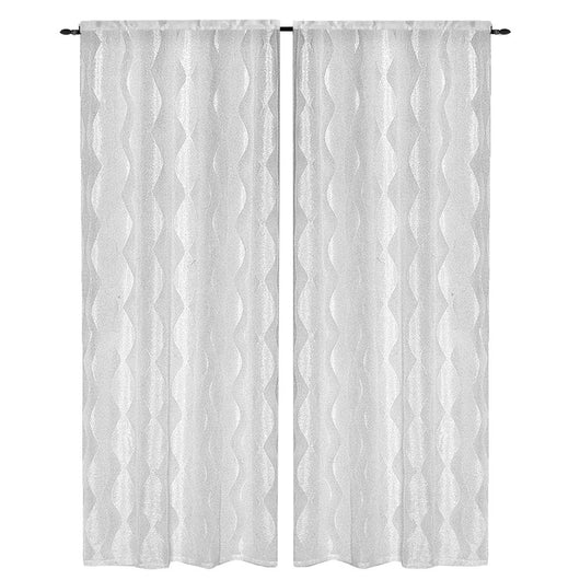 Tende Finestre Porte Interno Elegante Chic Tessuto Strass Brillantini Coppia 2 pz Grigio 60x240 Cm