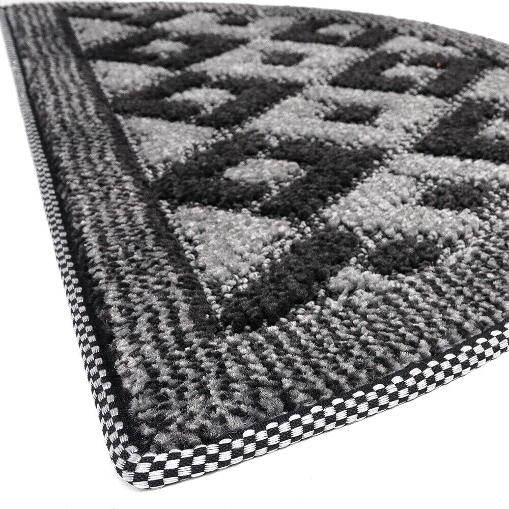 Zerbino Ingresso Semiluna Asciugapassi Assorbente Antiscivolo Morbido Made In Italy Grigio