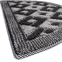 Zerbino Ingresso Semiluna Asciugapassi Assorbente Antiscivolo Morbido Made In Italy Grigio