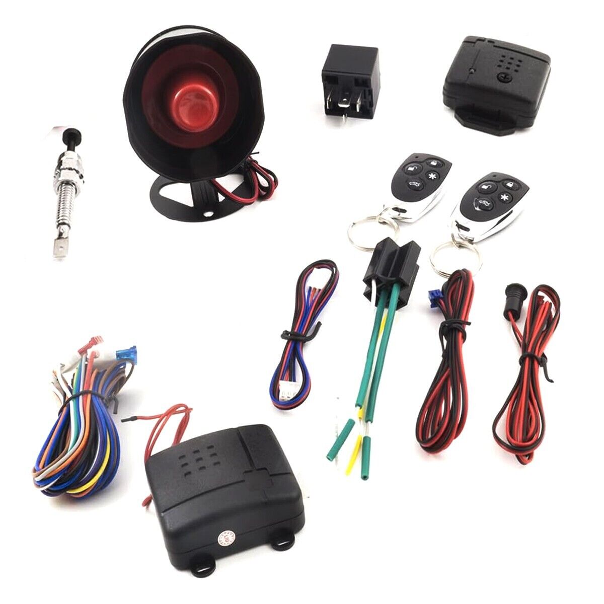 KIT ALLARME ANTIFURTO AUTO UNIVERSALE FURGONE CAMPER ROULOTTE 2 TELECOMANDI