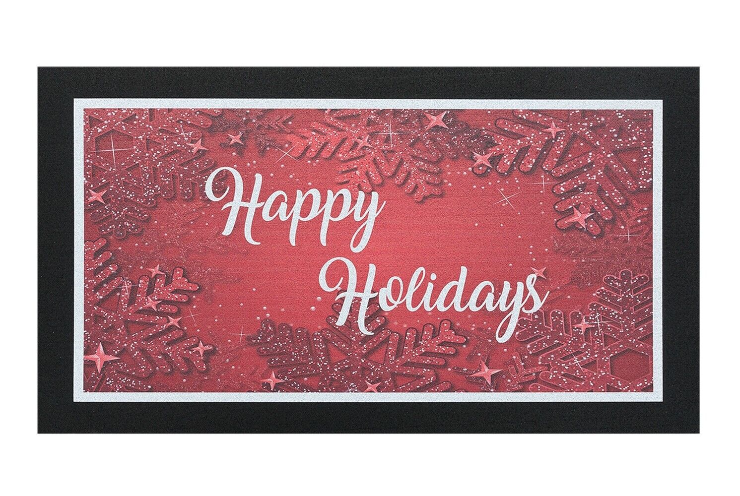 Zerbino Natalizio Gomma Sostenibile 40x70 Cm Asciugapassi Natale Ingresso Antiscivolo Dis.C