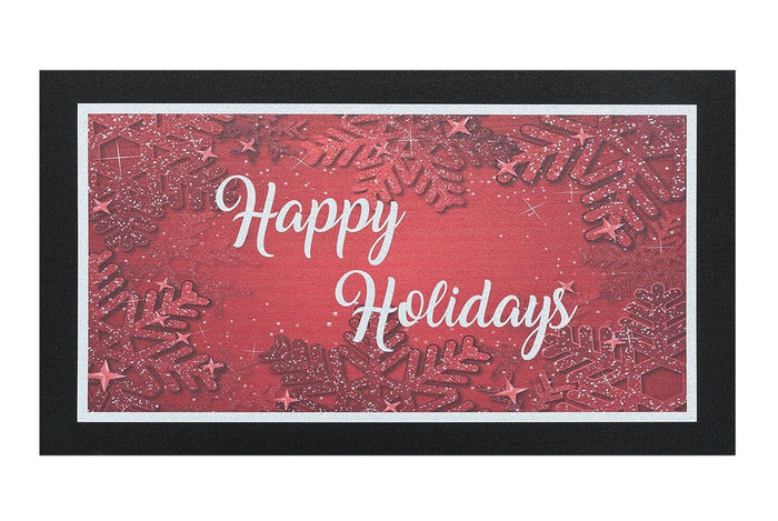 Zerbino Natalizio Gomma Sostenibile 40x70 Cm Asciugapassi Natale Ingresso Antiscivolo Dis.C