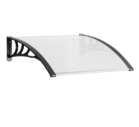 Pensilina Tettoia Modulare 150x100 Cm Tetto Esterno Alveolare Policarbonato Resistente Trasparente