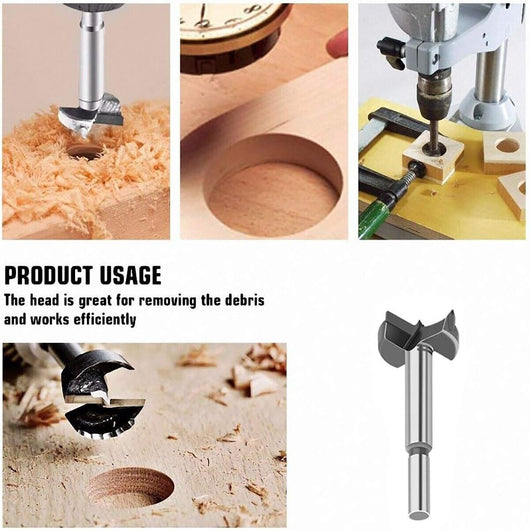 SET DI 5 FRESE TAZZA METALLO DURO DA 15 25 25 30 35MM PER LEGNO DURO PRESSATO