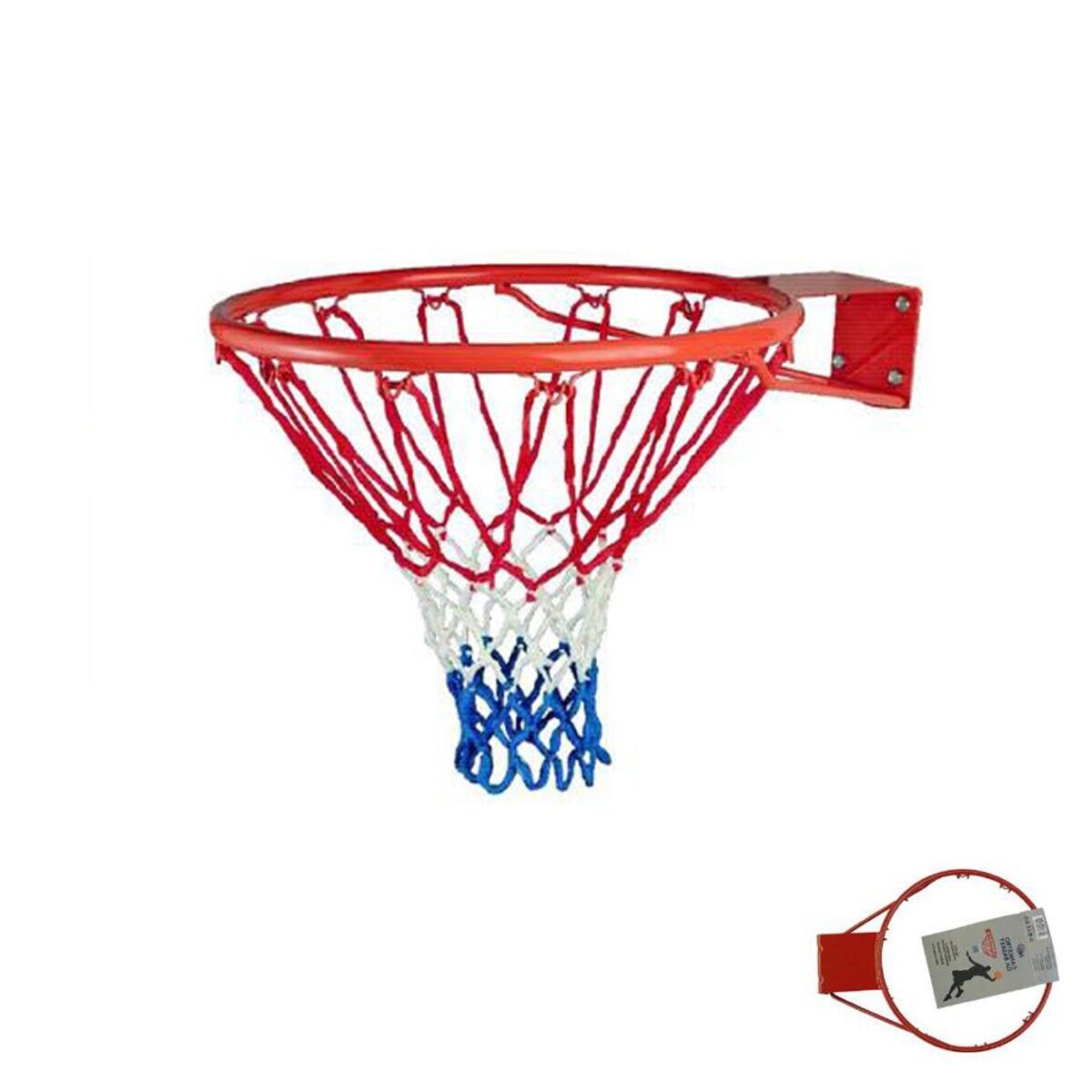 CANESTRO BASKET PALLA PARETE DIAMETRO 45 CM IN METALLO CON RETE 94689
