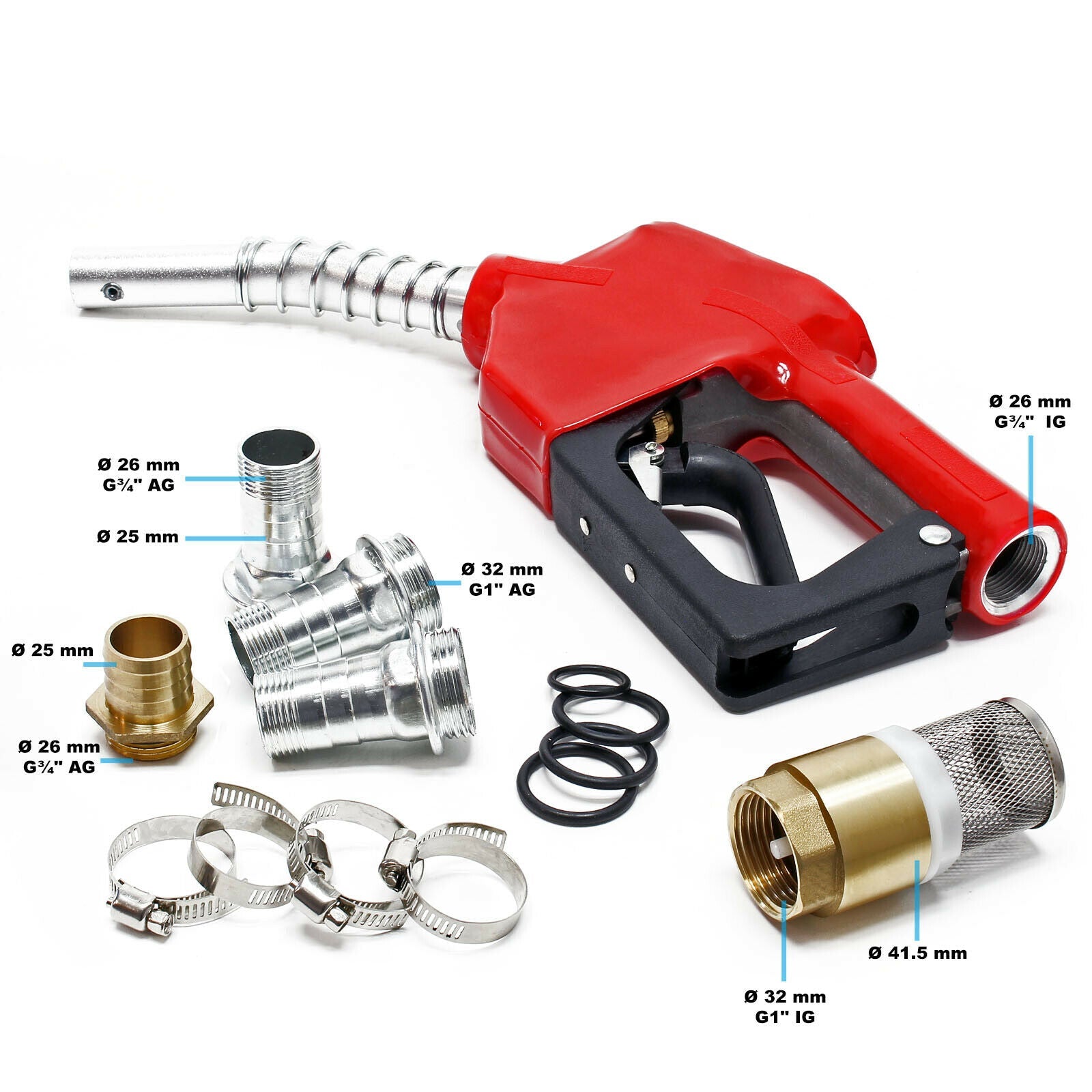 Pompa autoadescante per carburante organico o gasolio 230 volt 600 watt 40 l/min pistola mobile automatica 16_0000607