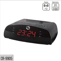 RADIO SVEGLIA DIGITALE DISPLAY LED RADIOSVEGLIA COMODINO FM 20 STAZIONI CR9905